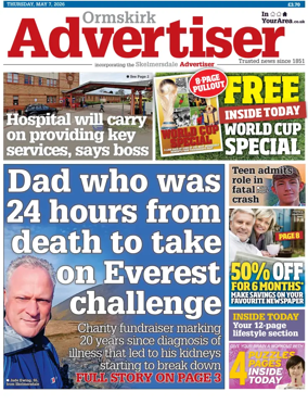 Cover of Ormskirk Advertiser