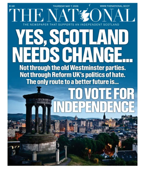 Cover of The National (Scotland)