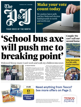 Cover of The Press and Journal (Inverness Highlands and Islands)