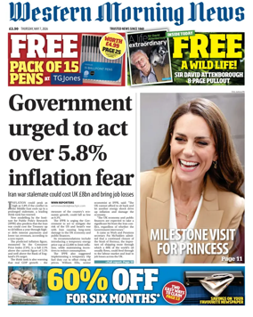 Cover of Western Morning News