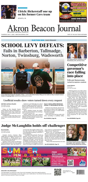 Cover of Akron Beacon Journal