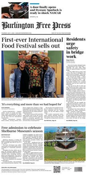 Cover of Burlington Free Press