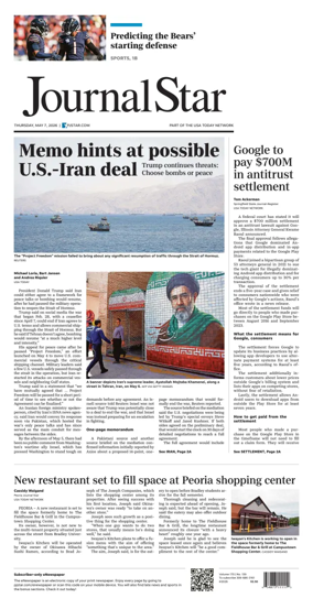 Cover of Journal Star (Peoria)