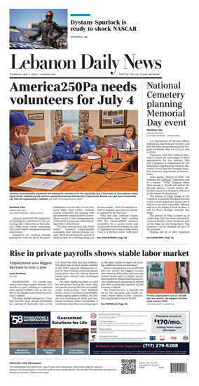 Cover of Lebanon Daily News