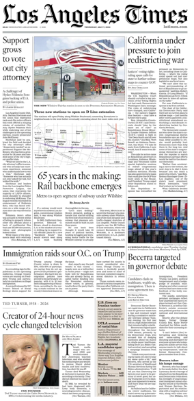 Cover of Los Angeles Times