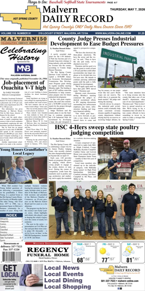 Cover of Malvern Daily Record