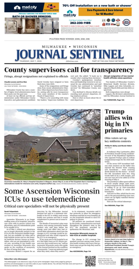 Cover of Milwaukee Journal Sentinel