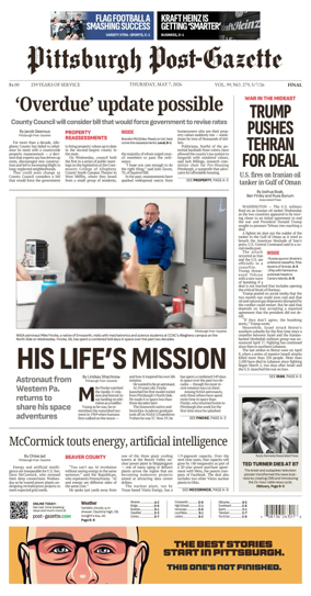 Cover of Pittsburgh Post-Gazette