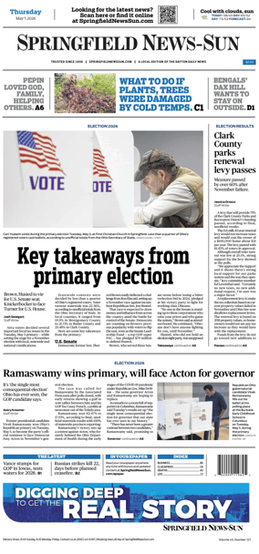Cover of Springfield News-Sun