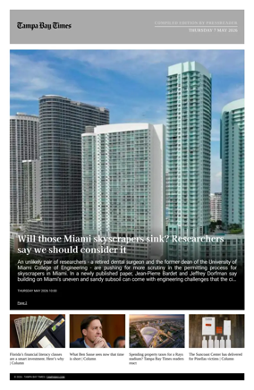 Cover of Tampa Bay Times TFP