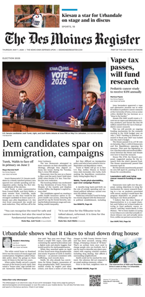 Cover of The Des Moines Register