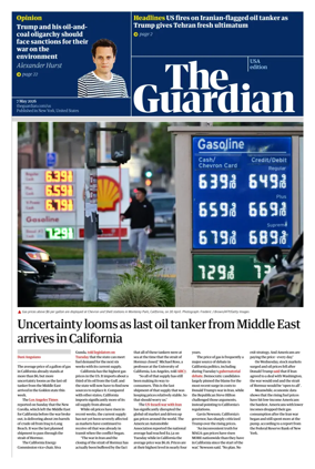 Cover of The Guardian (USA)