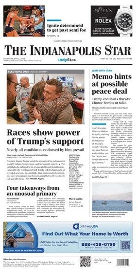 Cover of The Indianapolis Star