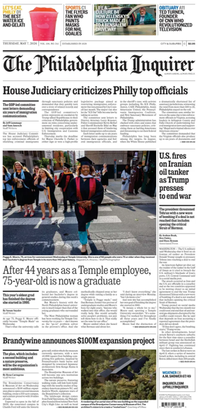 Cover of The Philadelphia Inquirer (South Jersey edition)