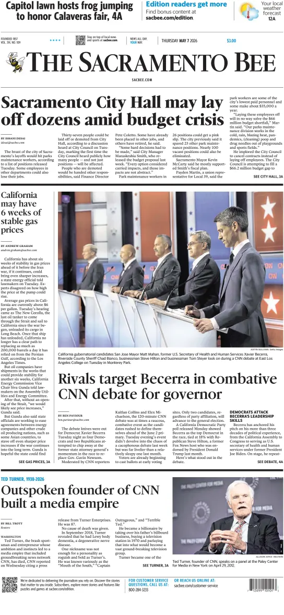 Cover of The Sacramento Bee