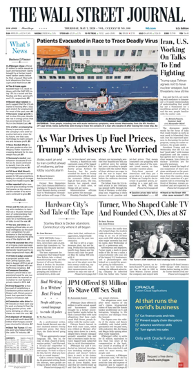 Cover of The Wall Street Journal