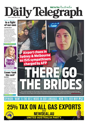 Cover of The Daily Telegraph (Sydney)