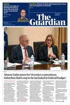 Cover of The Guardian Australia