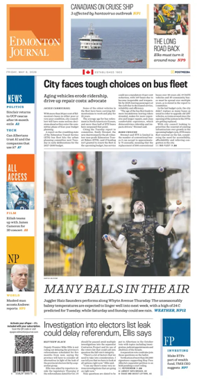 Cover of Edmonton Journal