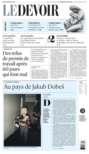Cover of Le Devoir