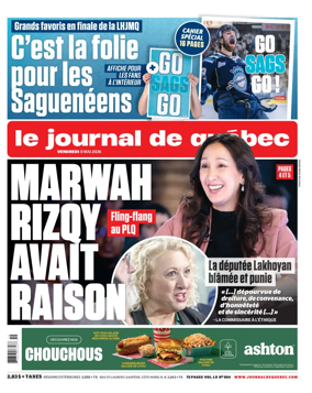 Cover of Le Journal de Quebec