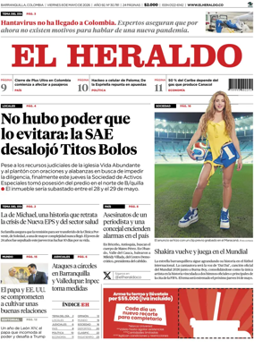 Cover of El Heraldo (Colombia)