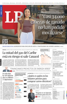 Cover of La Republica (Colombia)