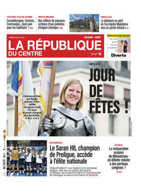 Cover of La Republique du Centre (Orleans - Loiret))