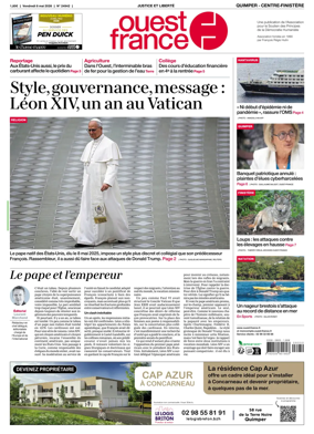 Cover of Ouest-France (Quimper Centre-Finistere)