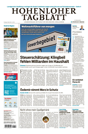 Cover of Hohenloher Tagblatt