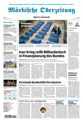 Cover of Markische Oderzeitung Erkner