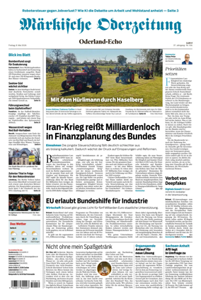 Cover of Markische Oderzeitung Oderland-Echo