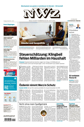 Cover of NWZ – Neue Wurttembergische Zeitung