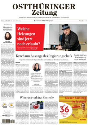 Cover of Ostthuringer Zeitung (Greiz)
