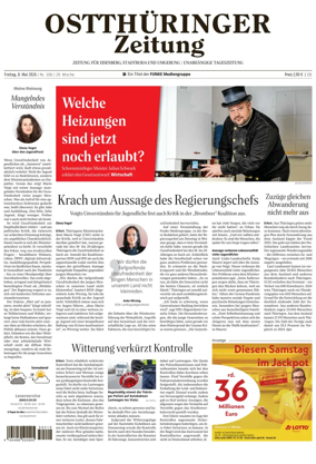 Cover of Ostthuringer Zeitung (Saale-Holzland-Kreis)