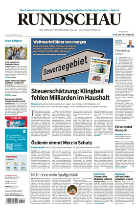 Cover of Rundschau fur den Schwabischen Wald – Der Kocherbote