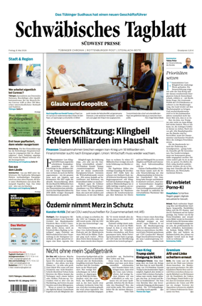 Cover of Schwabisches Tagblatt - Tubinger Chronik