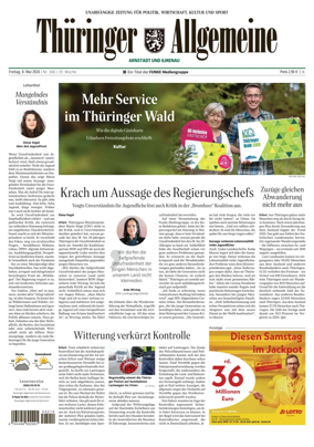 Cover of Thuringer Allgemeine (Arnstadt und Ilmenauz)