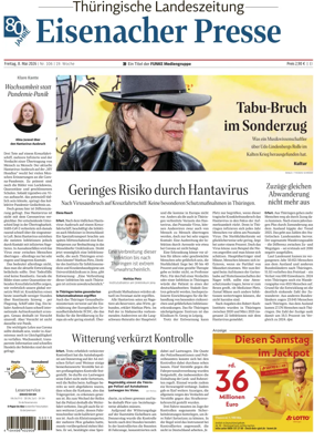 Cover of Thuringische Landeszeitung (Eisenach)