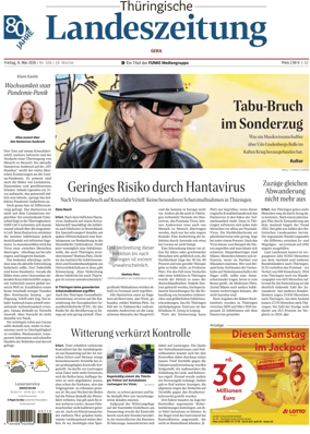Cover of Thuringische Landeszeitung (Gera)