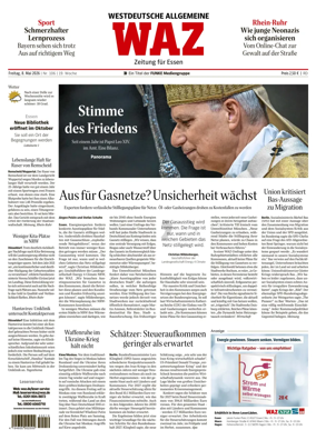 Cover of Westdeutsche Allgemeine Zeitung (Essen)