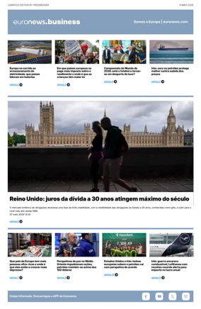 Cover of Euronews Business (Portuguese)