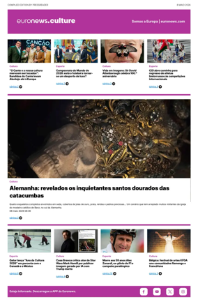 Cover of Euronews Culture and Sport (Portuguese)