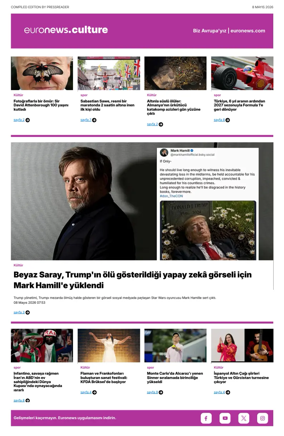 Cover of Euronews Culture and Sport (Turkish) Compiled Edition