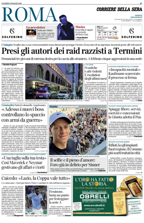 Cover of Corriere della Sera (Roma)