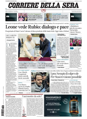 Cover of Corriere della Sera