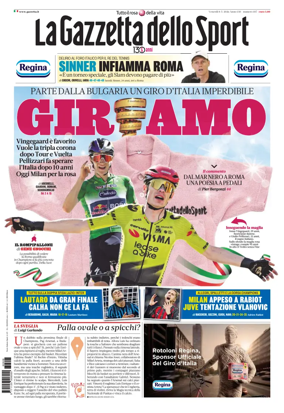 Cover of La Gazzetta dello Sport - Roma