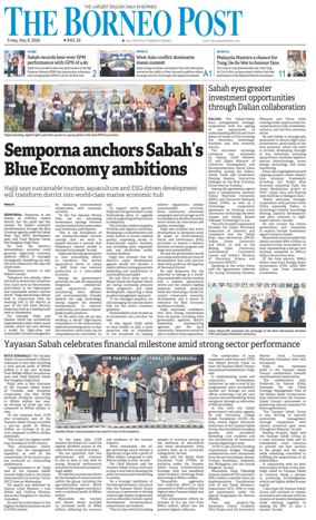 Cover of The Borneo Post (Sabah)