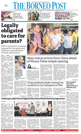 Cover of The Borneo Post (Sarawak)