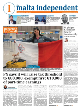 Cover of Malta Independent